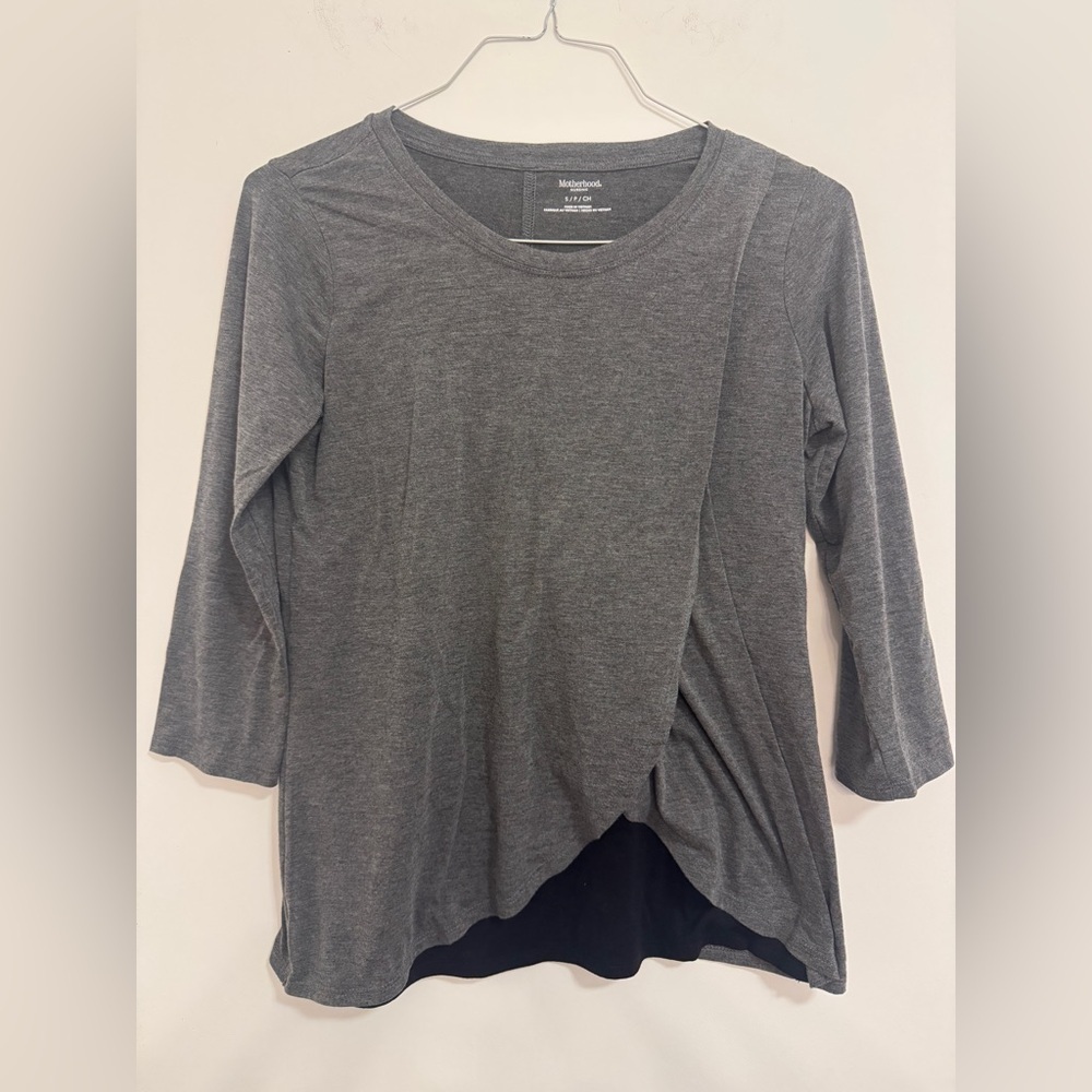 Motherhood Charcoal Nursing  Top